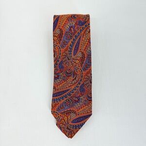 Robert Talbott Seven Fold Limited Edition 2/40 Hand Sewn Paisley Print Silk Tie
